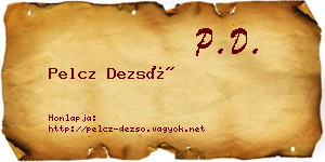 Pelcz Dezső névjegykártya