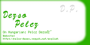 dezso pelcz business card